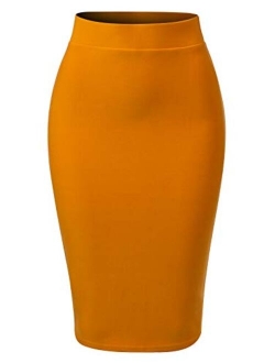 MixMatchy Women's Casual Classic Bodycon Pencil Skirt