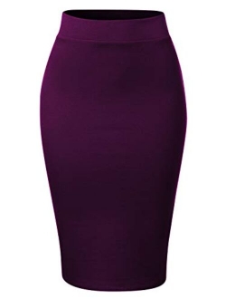 MixMatchy Women's Casual Classic Bodycon Pencil Skirt