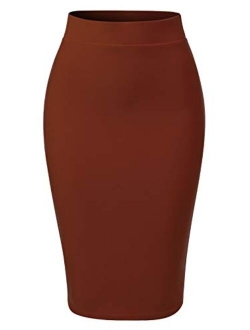 MixMatchy Women's Casual Classic Bodycon Pencil Skirt