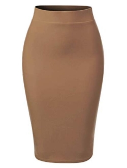 MixMatchy Women's Casual Classic Bodycon Pencil Skirt