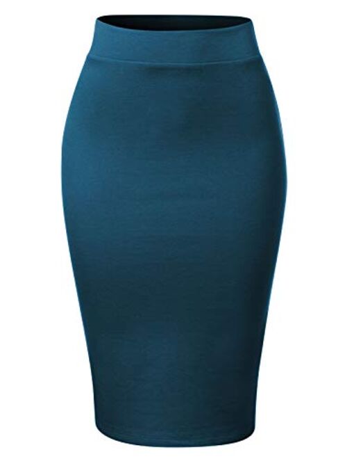 MixMatchy Women's Casual Classic Bodycon Pencil Skirt