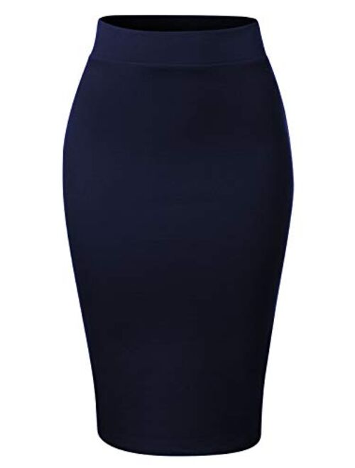 MixMatchy Women's Casual Classic Bodycon Pencil Skirt