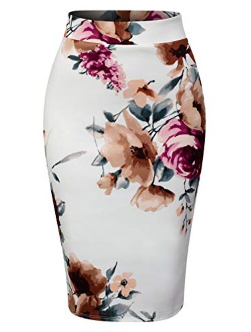 MixMatchy Women's Casual Classic Bodycon Pencil Skirt