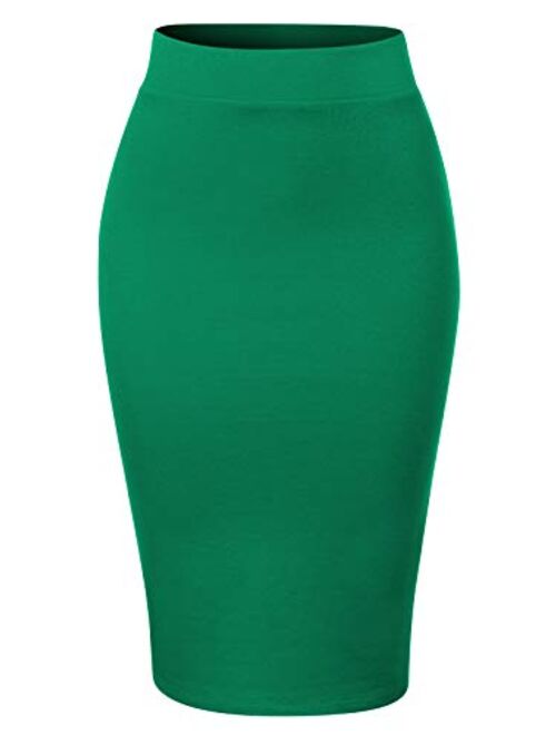 MixMatchy Women's Casual Classic Bodycon Pencil Skirt