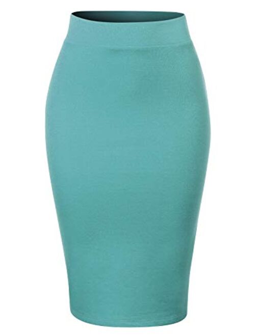 MixMatchy Women's Casual Classic Bodycon Pencil Skirt