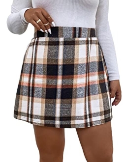 Women's Plaid High Waist Bodycon Mini Skirt