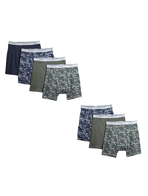 Fruit of the Loom Men's Super Value Stripe Solid Boxer Brief(Pack of 7)