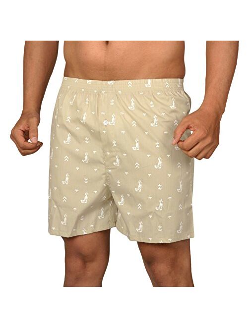 The Cotton Company Men's Cotton Boxers (Pack of 3)