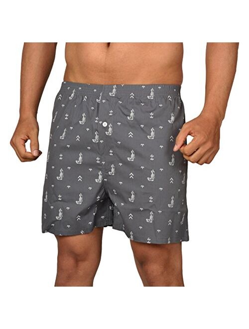 The Cotton Company Men's Cotton Boxers (Pack of 3)