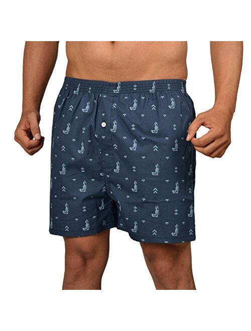 The Cotton Company Men's Cotton Boxers (Pack of 3)