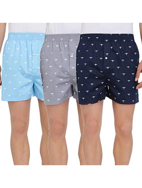 The Cotton Company Men's Cotton Boxers (Pack of 3)