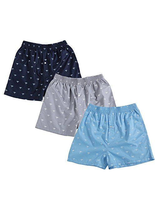 The Cotton Company Men's Cotton Boxers (Pack of 3)