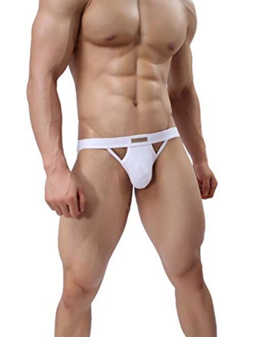 Men's Jockstraps Underwear Athletic Supporters Elastic Cotton Bikini Briefs