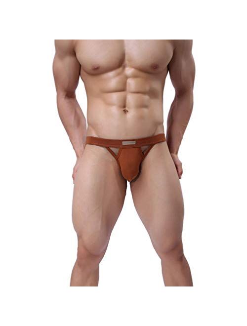 Men's Jockstraps Underwear Athletic Supporters Elastic Cotton Bikini Briefs