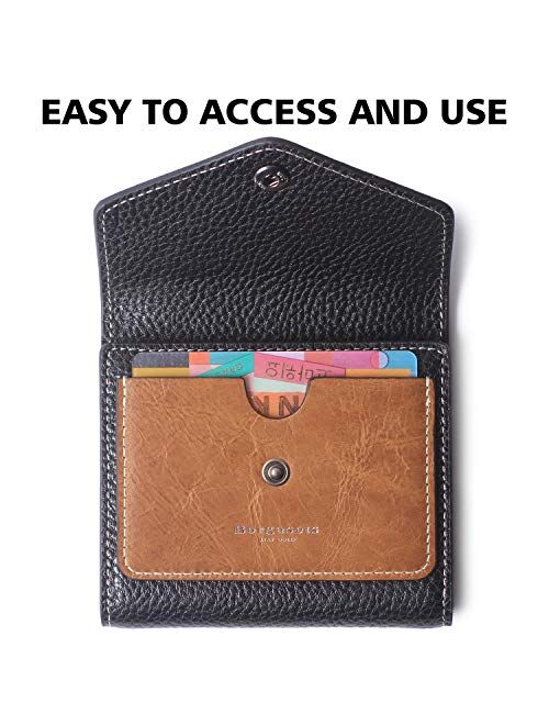 Small Leather Wallet for Women RFID Blocking Women's Credit Card Holder Cute Bifold Pocket Purse