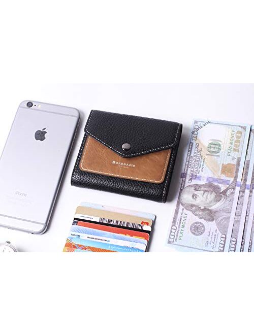 Small Leather Wallet for Women RFID Blocking Women's Credit Card Holder Cute Bifold Pocket Purse