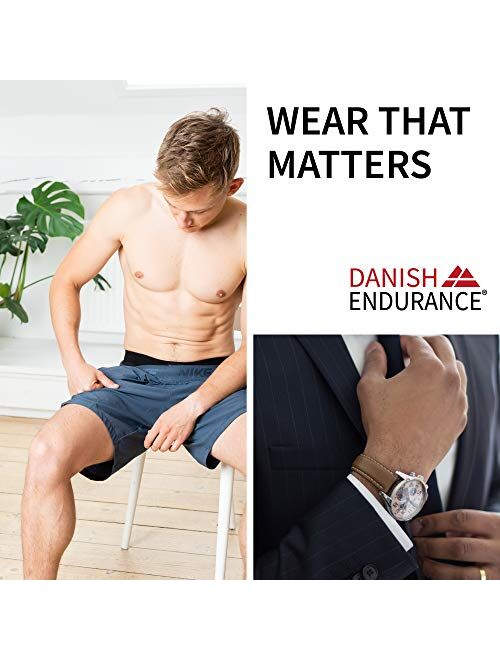 DANISH ENDURANCE Mens Cotton Briefs 6 Pack, Tag-Free, Classic Underwear, Comfortable Hip Waistband, White, Black, Grey