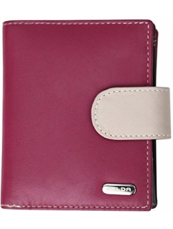 RFID Genuine Leather Ladies Soft Wallet Purse Womens Multi Colour 10 Card Slot