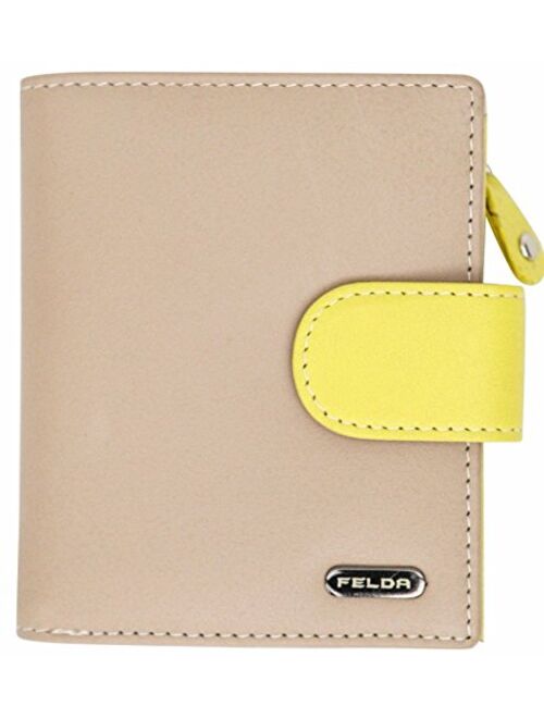 RFID Genuine Leather Ladies Soft Wallet Purse Womens Multi Colour 10 Card Slot