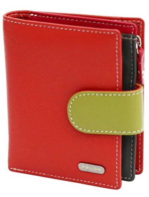 RFID Genuine Leather Ladies Soft Wallet Purse Womens Multi Colour 10 Card Slot