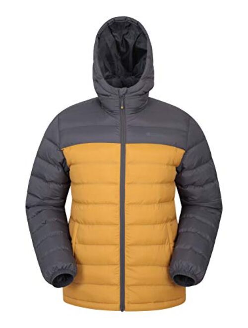 Mountain Warehouse Seasons Mens Winter Puffer Jacket -Water Resistant Padded Coat