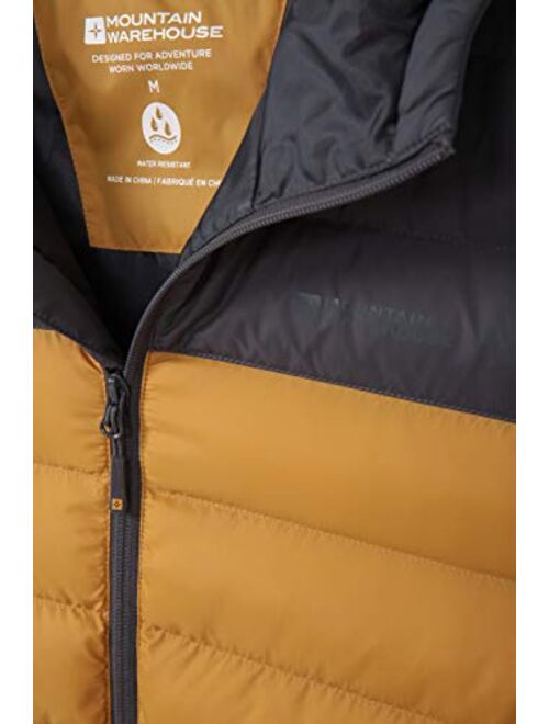 Mountain Warehouse Seasons Mens Winter Puffer Jacket -Water Resistant Padded Coat