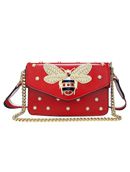 Beatfull Fashion Handbags for Women, Pu Leather Shoulder Bags Cross body Bag with Bee