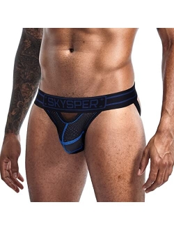 SKYSPER Men's Jockstrap Athletic Supporter Underwear Gym Strap Brief