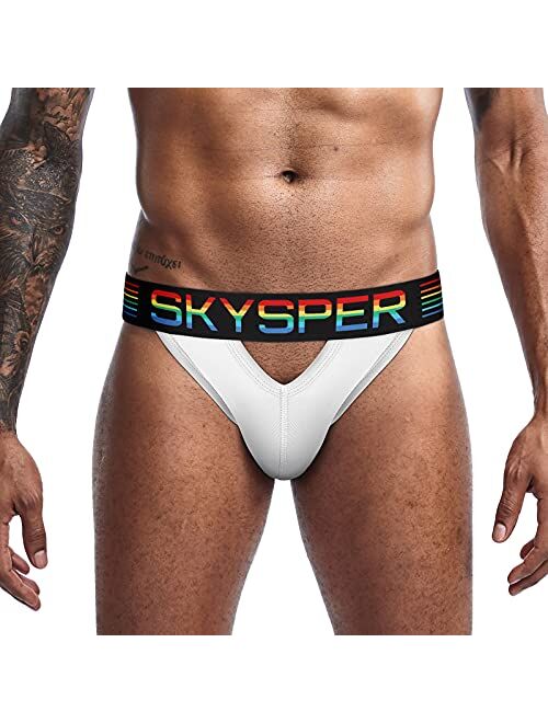 SKYSPER Men's Jockstrap Athletic Supporter Underwear Gym Strap Brief