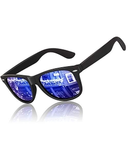 Polarized Sunglasses for Men Driving Sun glasses Shades 80's Retro Style Brand Design Square