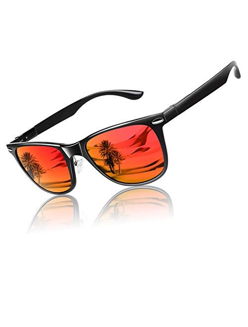 Polarized Sunglasses for Men Driving Sun glasses Shades 80's Retro Style Brand Design Square