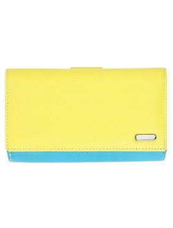 RFID Purse Genuine Leather Ladies Soft Wallet Womens Multi Colour 19 Card Slot