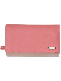 RFID Purse Genuine Leather Ladies Soft Wallet Womens Multi Colour 19 Card Slot