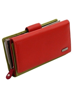 RFID Purse Genuine Leather Ladies Soft Wallet Womens Multi Colour 19 Card Slot