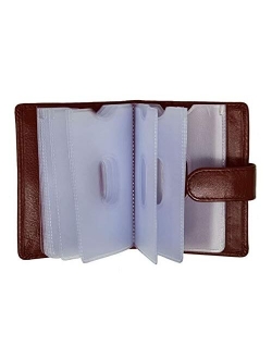 Starhide Women's Soft Genuine Leather C It Card Holder Wallet With Removable Plastic