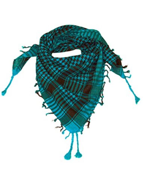 LOVARZI Shemagh Cotton Arab Keffiyeh Tactical Military Scarf Head Neck Face Wrap