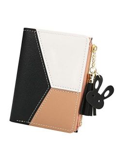 Women's Wallet, JOSEKO Small Wallet PU Multi Slots Short Card Holder Purse Wallet for Ladies Girls with Tassel Pendants