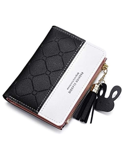 Women's Wallet, JOSEKO Small Wallet PU Multi Slots Short Card Holder Purse Wallet for Ladies Girls with Tassel Pendants