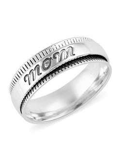 Mens Womens Spinner Band Ring 925 Sterling Silver Statement Boho Handmade Fashion Jewelry for Women Moon Star Celtic Stress Relieving