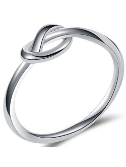 Jude Jewelers Size 3-13 Stainless Steel Simple Love Knot Celtic Promise Anniversary Statement Ring