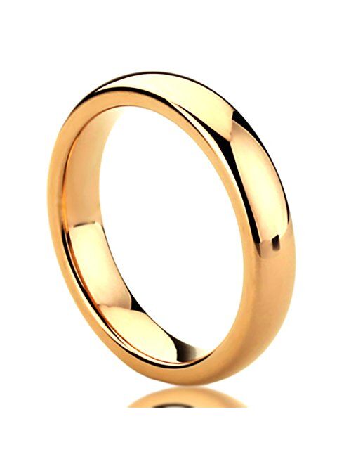 Prime Pristine 2mm 4mm 6mm 8mm Mens Womens Titanium Wedding Band Ring Silver/Gold/Rose Gold/Black Band Ring