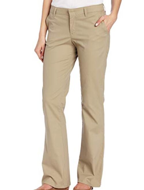 Dickies Women's Flat Front Stretch Twill Pant Slim Fit Bootcut