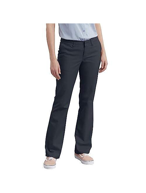 Dickies Women's Flat Front Stretch Twill Pant Slim Fit Bootcut