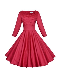 Maggie Tang 50s 60s Vintage Swing Picnic Party Casual Cocktail Dress