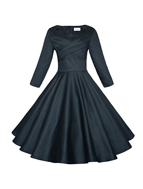 Maggie Tang 50s 60s Vintage Swing Picnic Party Casual Cocktail Dress