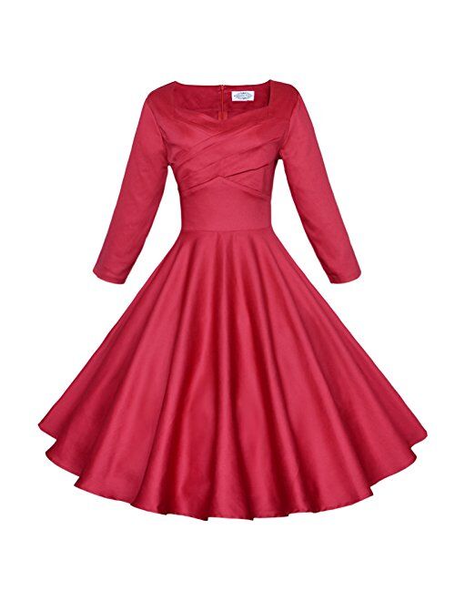 Maggie Tang 50s 60s Vintage Swing Picnic Party Casual Cocktail Dress