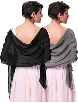 Soft Chiffon Scarve Shawls Wraps and Pashmina for Evening Party Dress