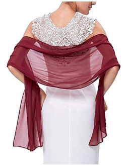 Soft Chiffon Scarve Shawls Wraps and Pashmina for Evening Party Dress