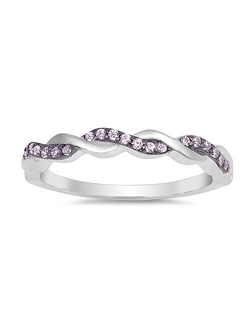 CHOOSE YOUR COLOR Sterling Silver Infinity Knot Ring