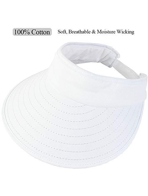 Sun Visor Hats Women Large Brim Summer UV Protection Beach Cap